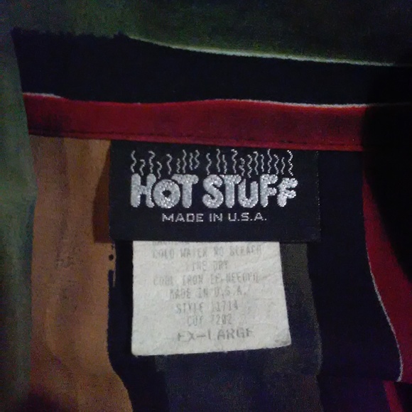 HOT STUFF SHEAR MULTI-COLORED STRIPES BLOUSE XL - Picture 3 of 3